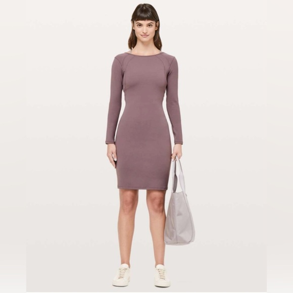 lululemon athletica Dresses & Skirts - NWT Lululemon Contour Dress *Nulu in Antique Bark